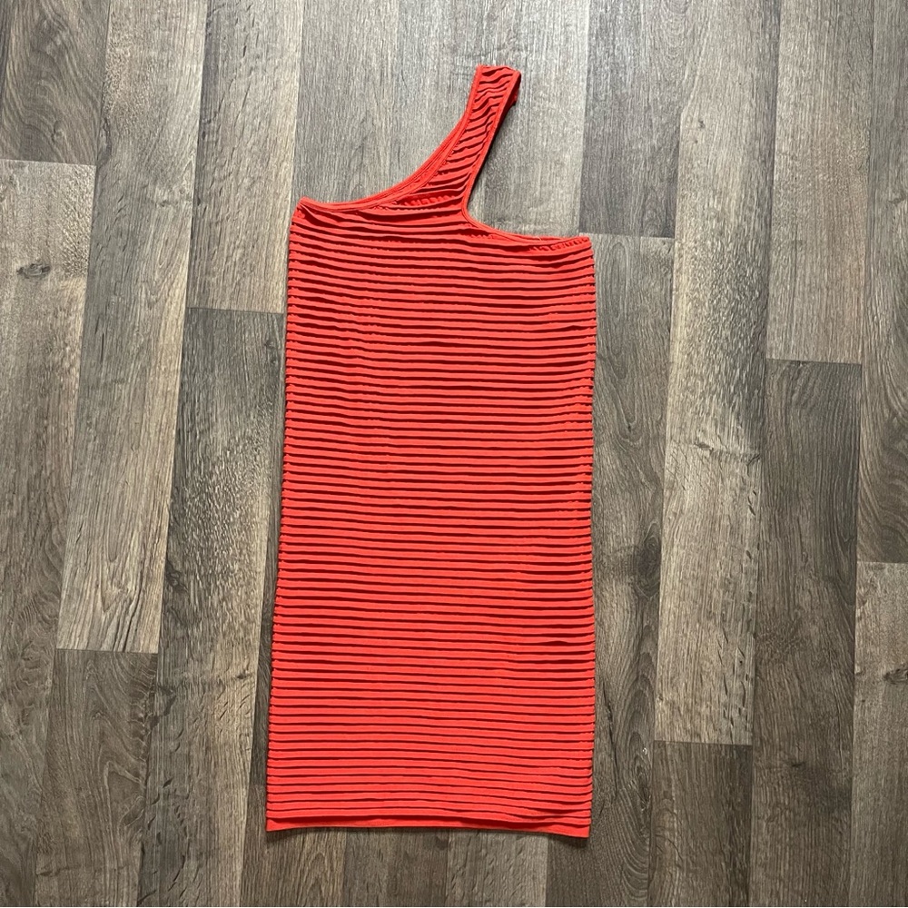 BCBGeneration Orange One Shoulder Bodycon Dress Size XS/S - Picture 10 of 10